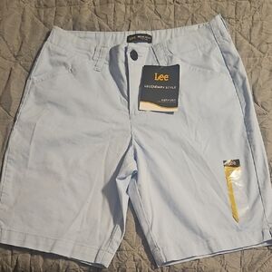 Lee Blue Flat Front Shorts Casual Wear